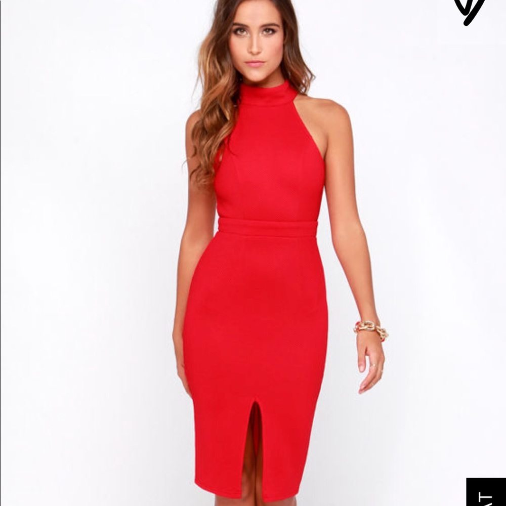 LULUS Outstanding Features Red Dress, NWT, XS!